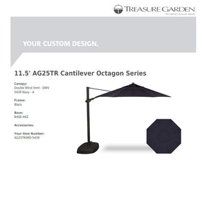 Treasure Garden AG25 11.5' Cantilever Octagon - Sunbrella Fabric