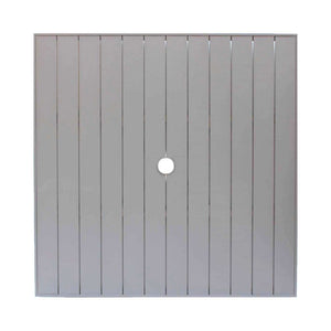 36″ Sq Aluminum Slat Table Top W/UH