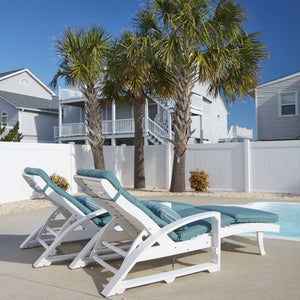 St. Tropez Chaise Lounge w/Wheels