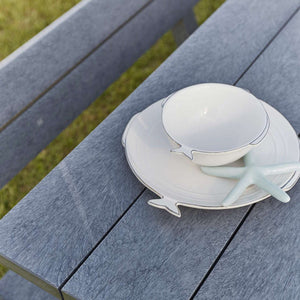 T203 Harvest Wide Dining Table w/2" Umbrella Hole