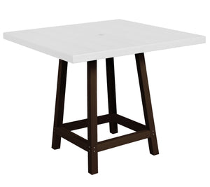 C.R. Plastic Products Table Chocolate-16 TB23 40" Pub Legs
