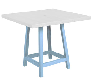 C.R. Plastic Products Table Sky Blue-12 TB23 40" Pub Legs