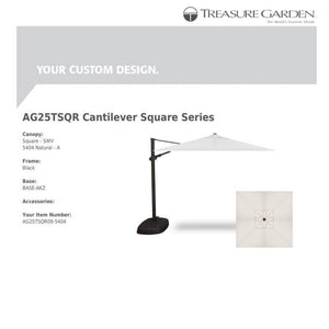 Treasure Garden Umbrellas Canvas Natural Treasure Garden AG25 Cantilever 11.5' Octagon