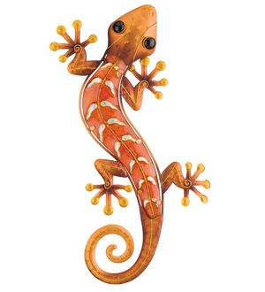 Gecko Wall Decor 18" Copper