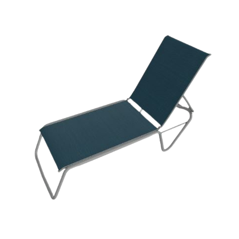 Gardenella Sling Four-Position Lay-flat Stacking Armless Chaise