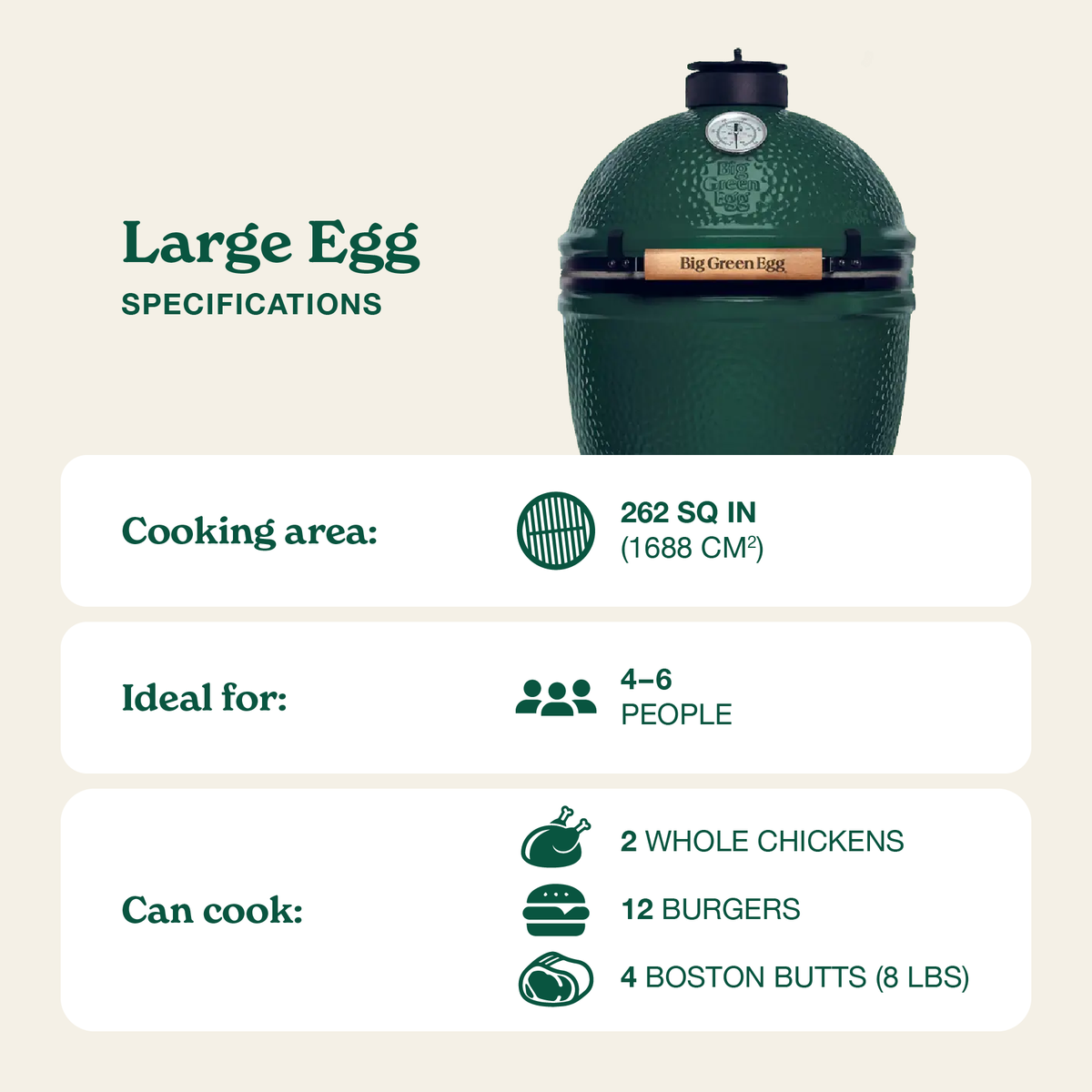 Big Green Egg Cooking Island-Modern 50.4in-1.3m L EGG