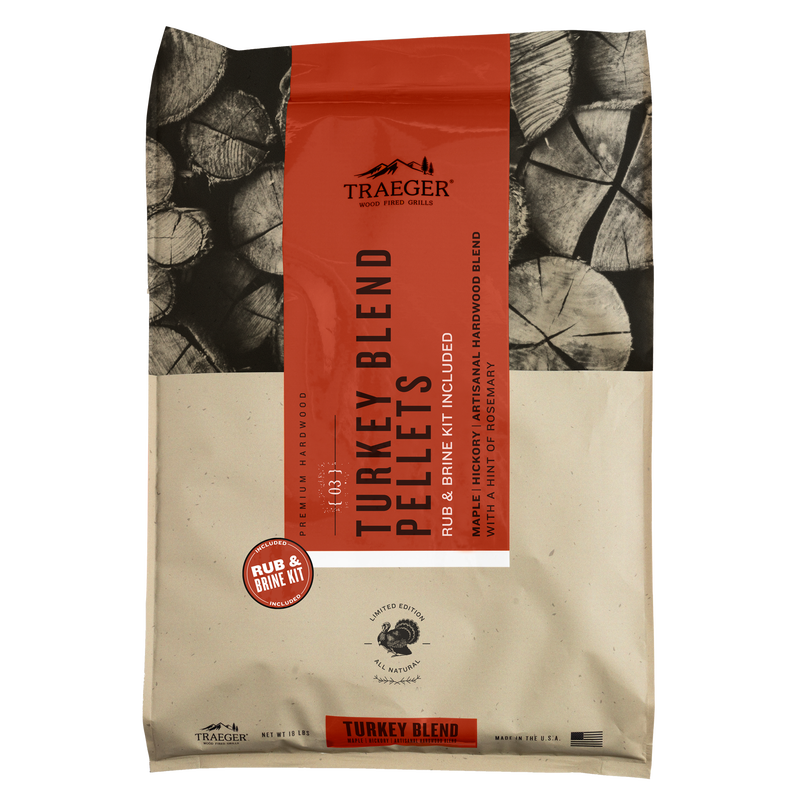 Limited Edition Turkey Blend Hardwood Pellets + Orange Brine + Turkey Rub Kit