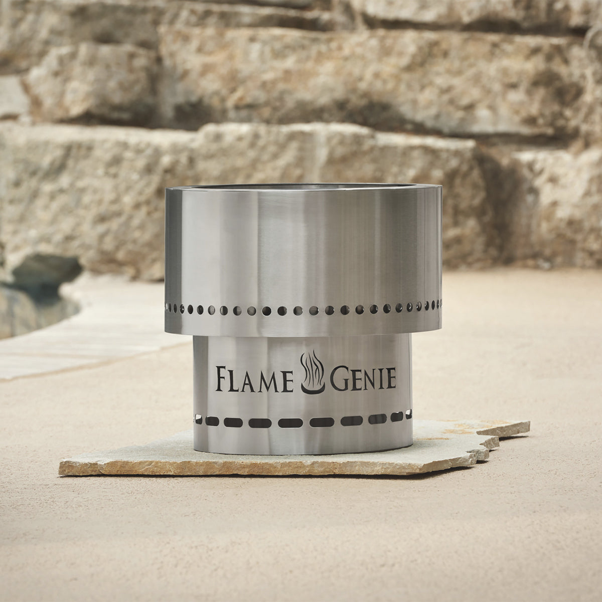 Flame Genie Stainless Steel Wood Pellet Fire Pit