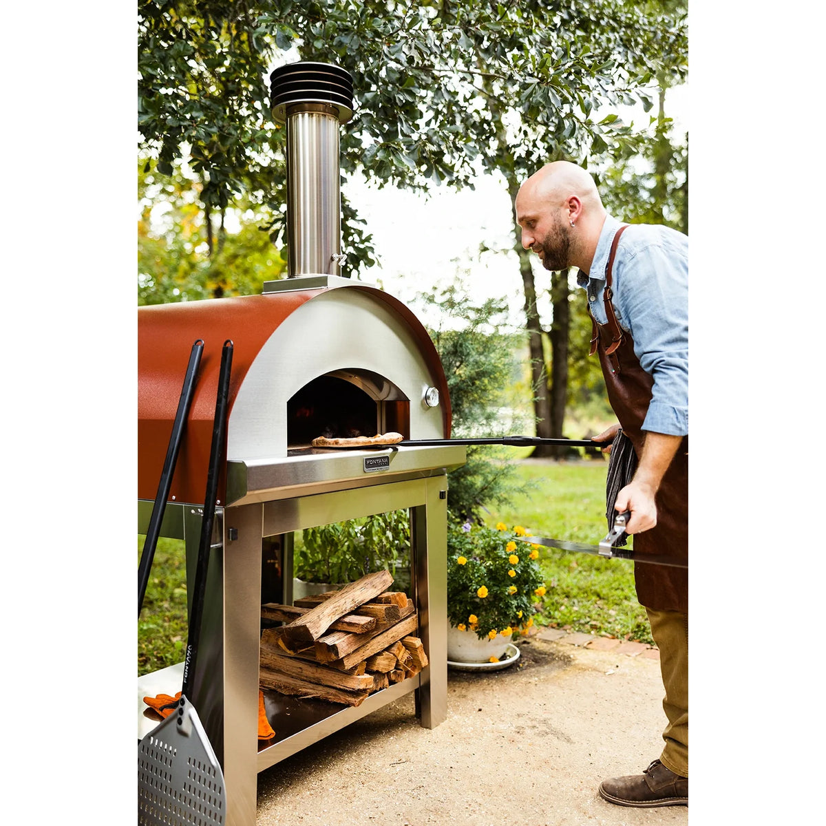Cart For Wood Fired Marinara Pizza Oven