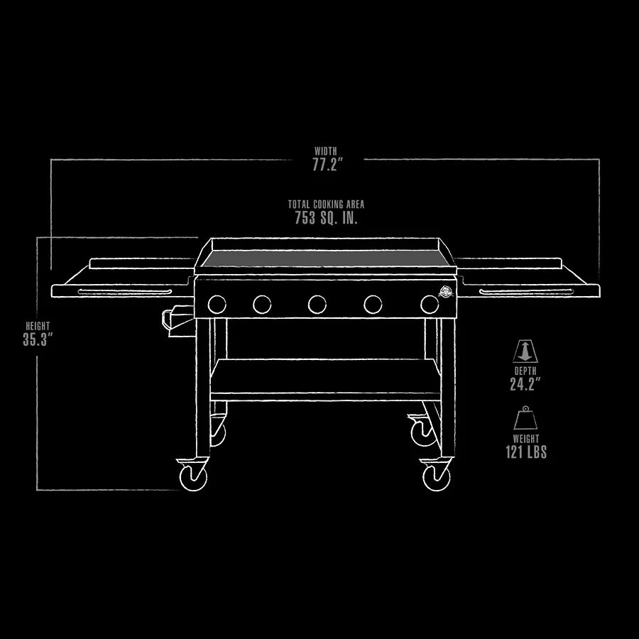 Pit Boss Deluxe 5-Burner Griddle
