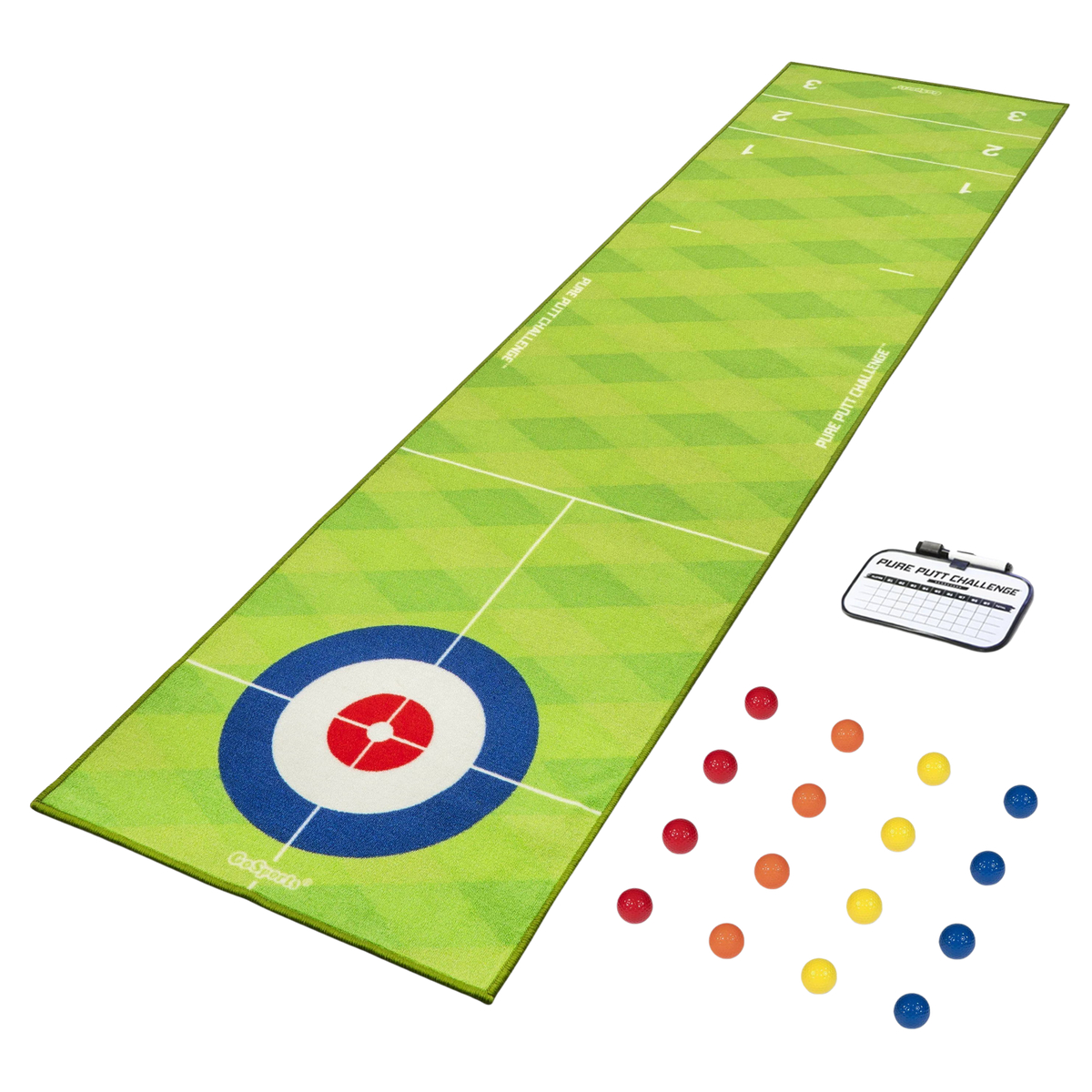 GoSports - Pure Putt Challenge Curling & Shuffleboard 2-in-1 Game