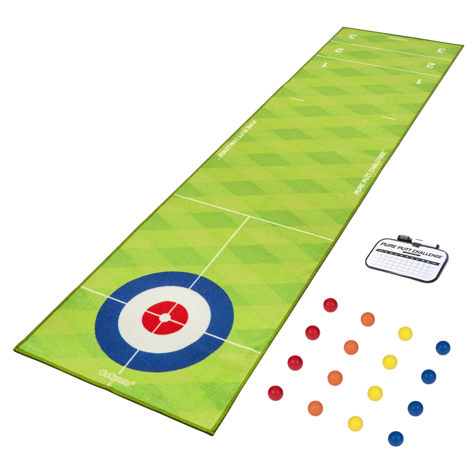 GoSports - Pure Putt Challenge Curling & Shuffleboard 2-in-1 Game