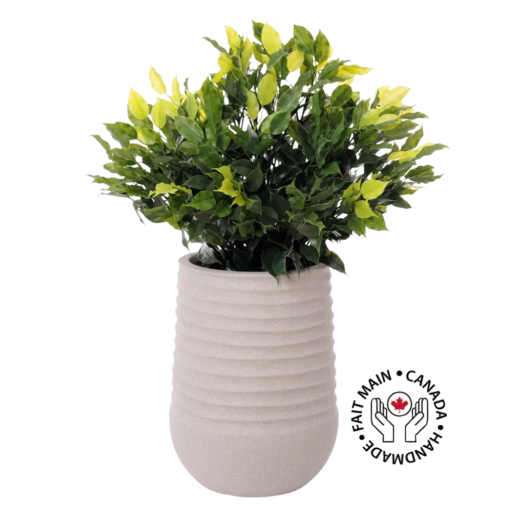 Outdoor Flower Arrangement in Grey Terrazzo Beige