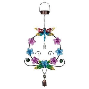 Regal Art & Gift Daisy Wreath Solar Lantern - Dragonfly