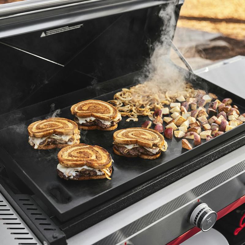 Weber Slate 30in Griddle cooking food