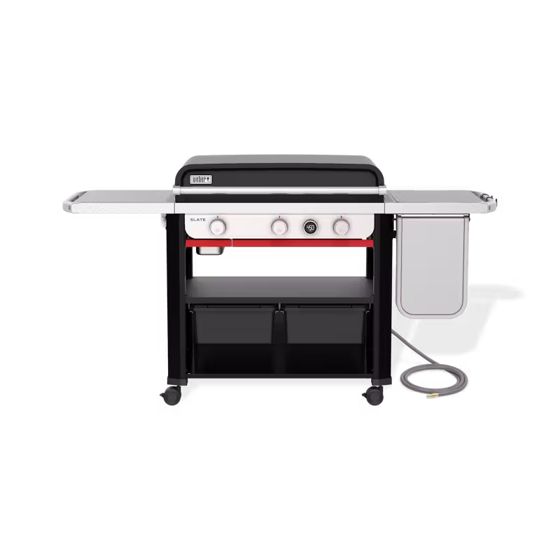 Slate 30" Rust-Resistant Griddle with Extendable Side Table