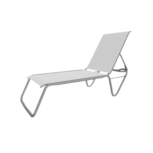 Gardenella Sling Four-Position Lay-flat Stacking Armless Chaise