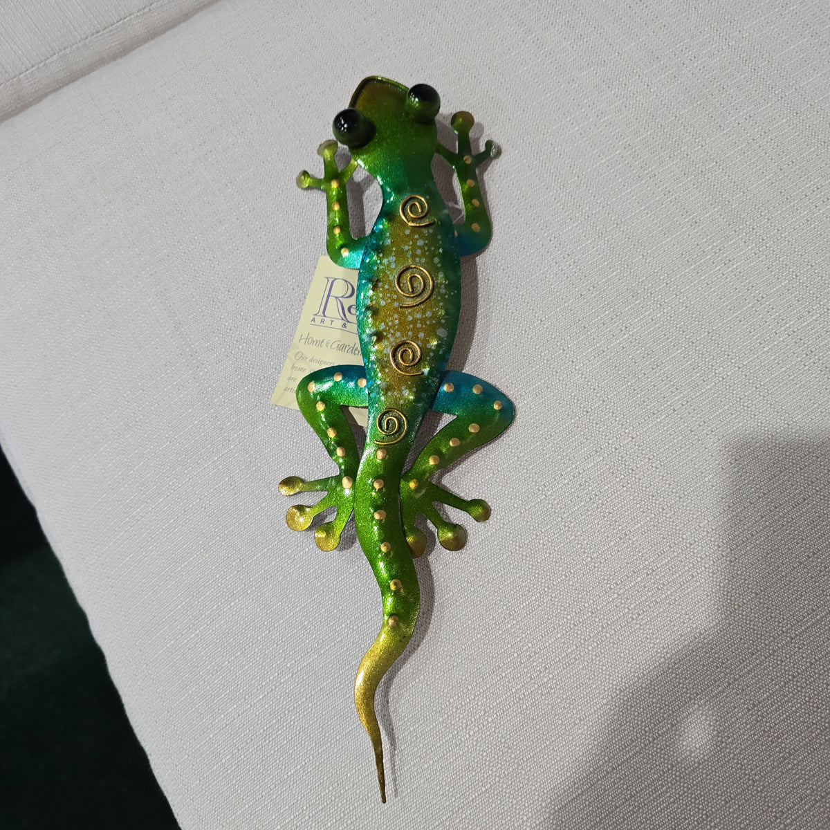 Gecko Decor 11" Rainbow Green