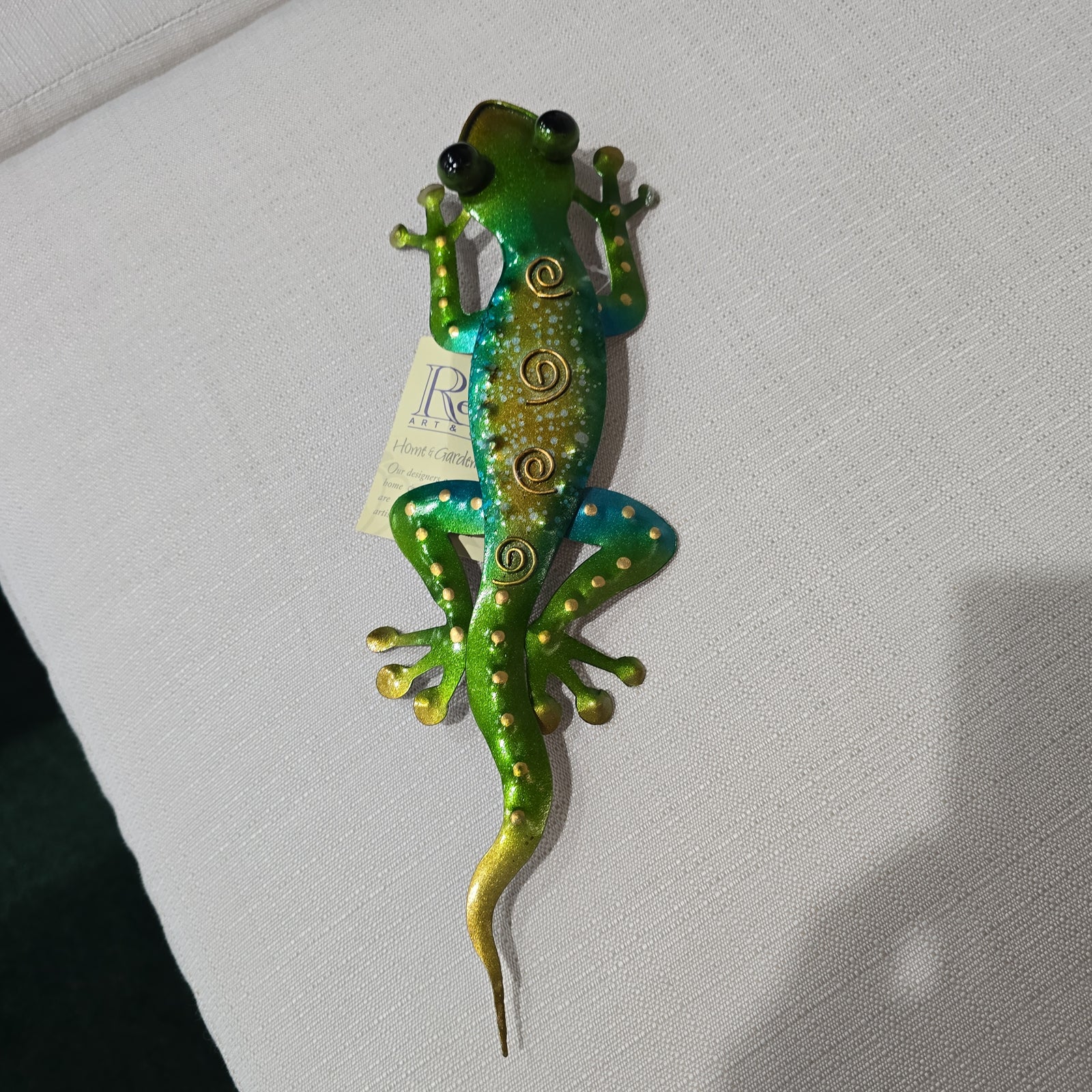Gecko Decor 11" Rainbow Green