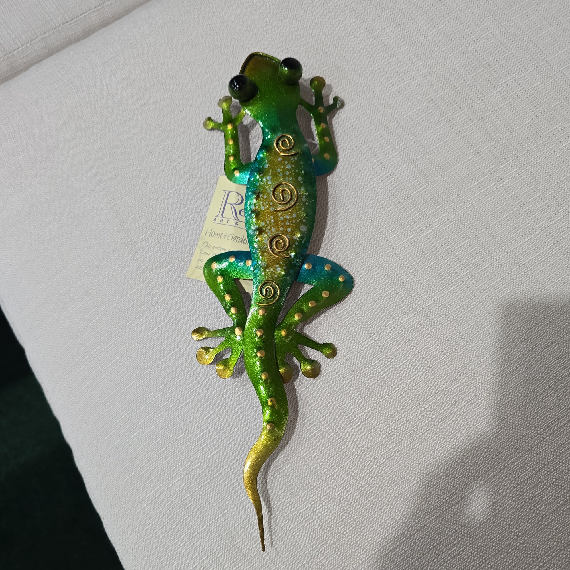 Gecko Decor 11" Rainbow Green