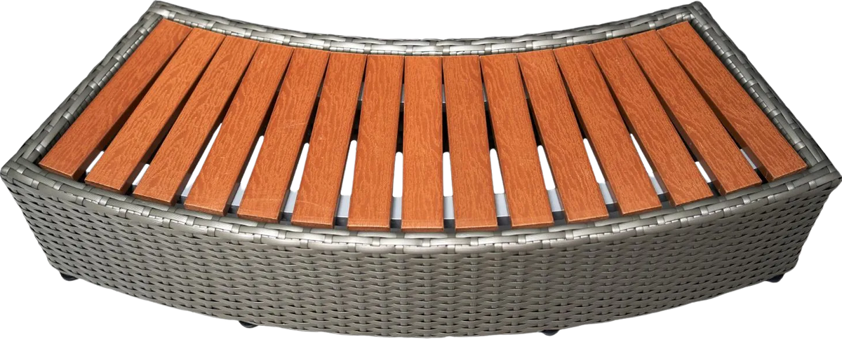 Wicker Step for Round Spa