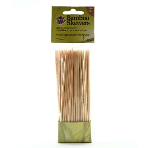 6" Bamboo Skewers – Pack of 100