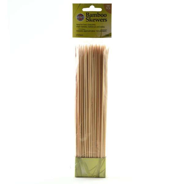 9" Bamboo Skewers – Pack of 100
