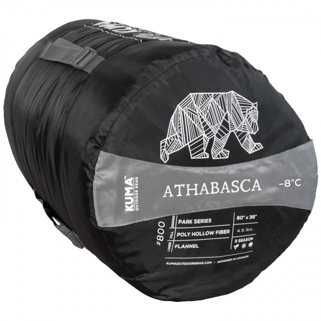 Kuma Athabasca Sleeping Bag - Black/Red