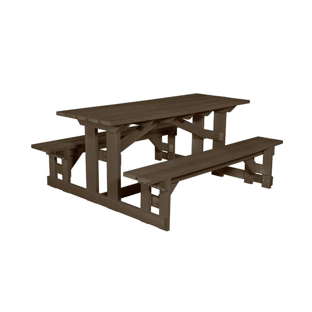CR Plastic T52 72 Rectangular Picnic Table