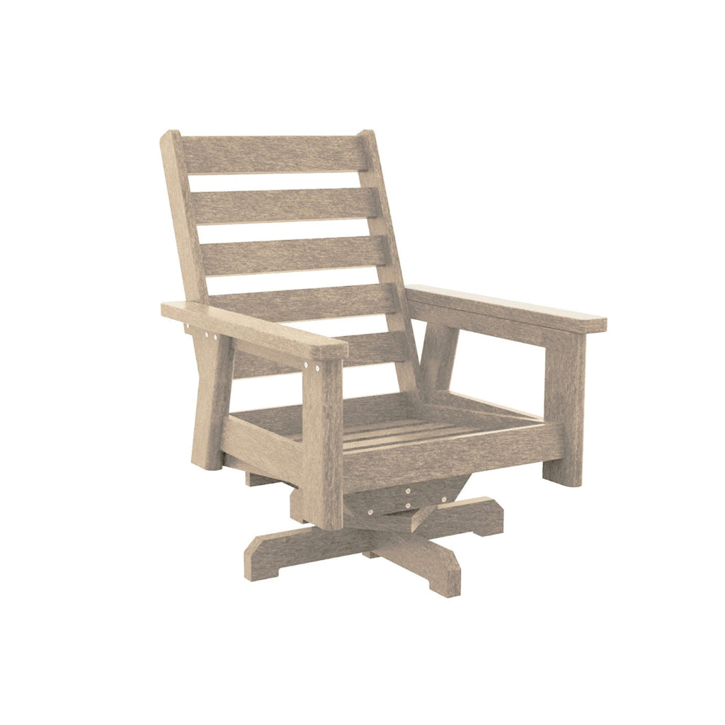 Charleston High Back Swivel Arm Chair