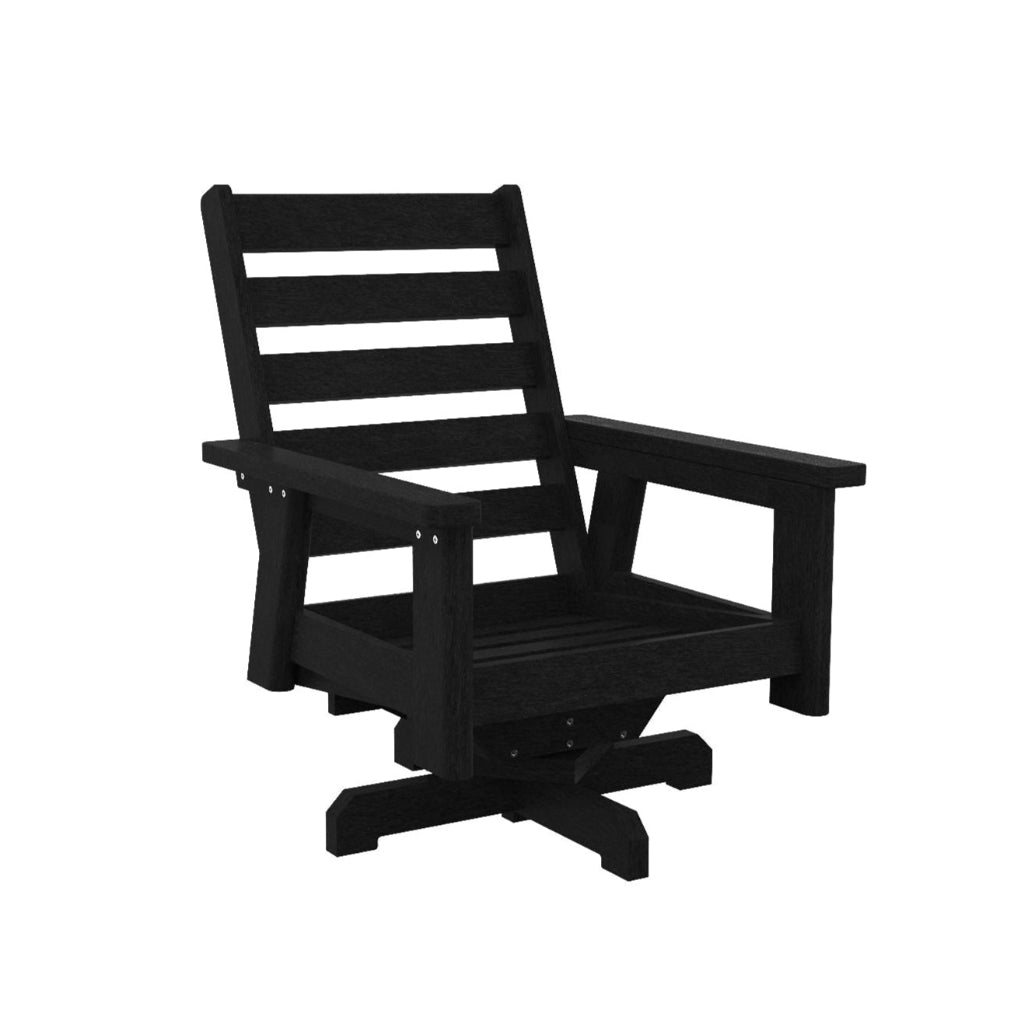 Charleston High Back Swivel Arm Chair