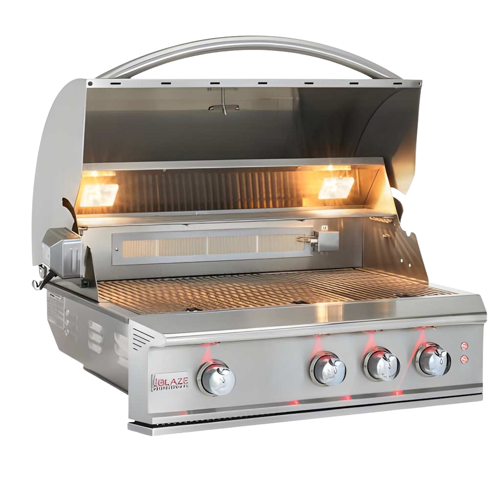 Blaze Professional LUX 34-Inch 3 Burner Built-In Gas Grill With Rear Infrared Burner