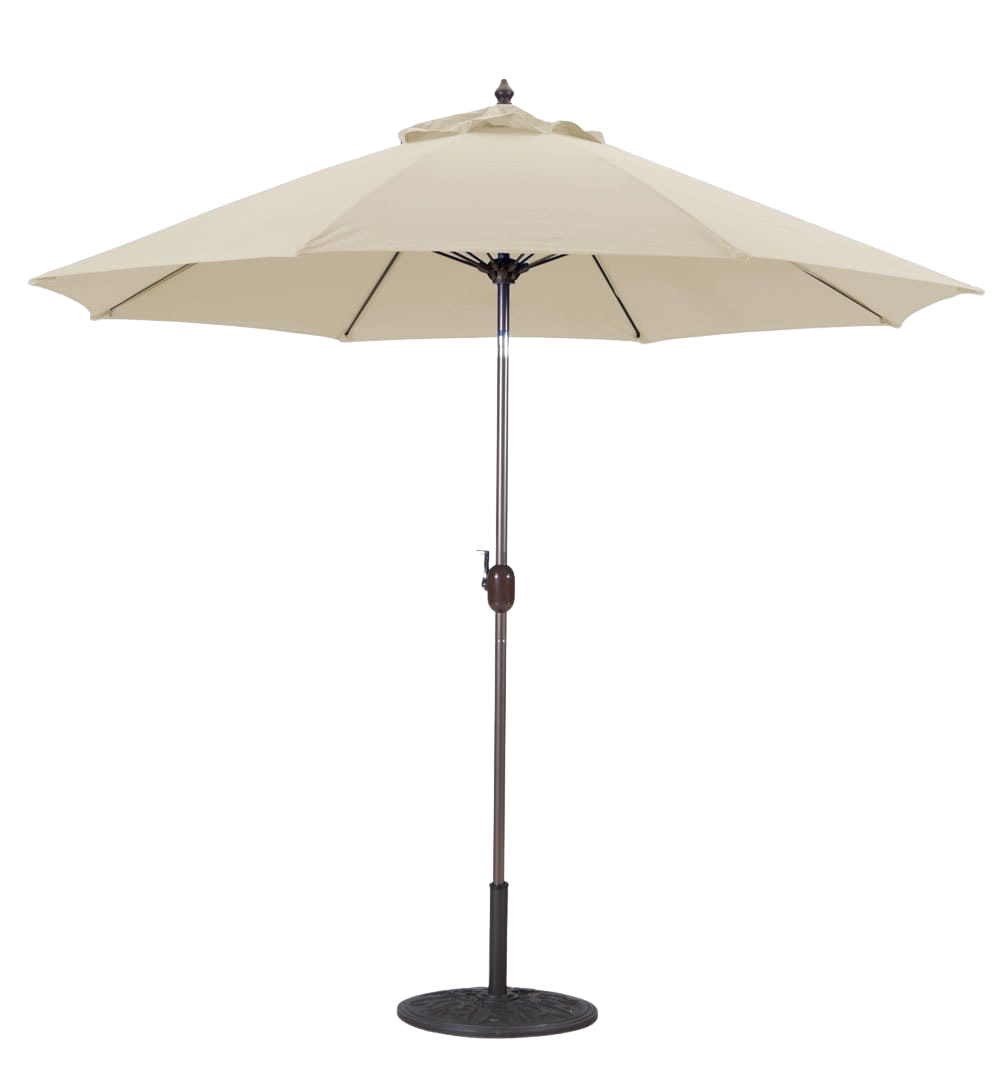 636 9' Manual-Tilt Market Galtech Umbrella