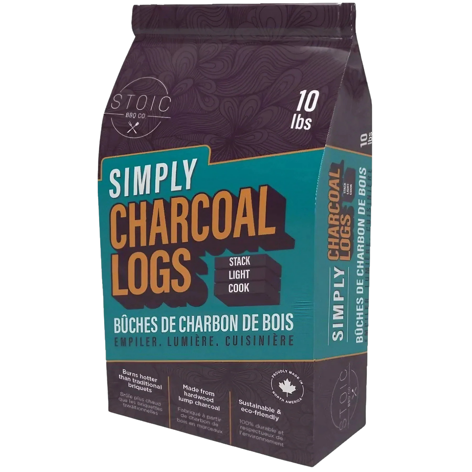 Stoic - Simply Charcoal Logs - 10 lbs