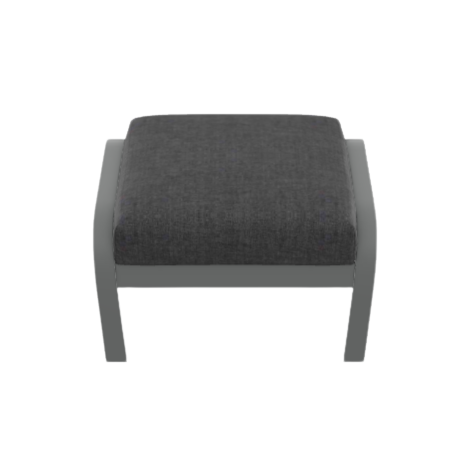 Belle Isle Cushion Ottoman - Graphite PC