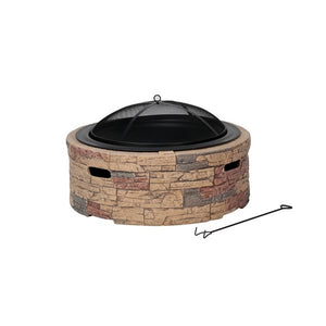 Shinerich 35in Cast Stone Fire Pit