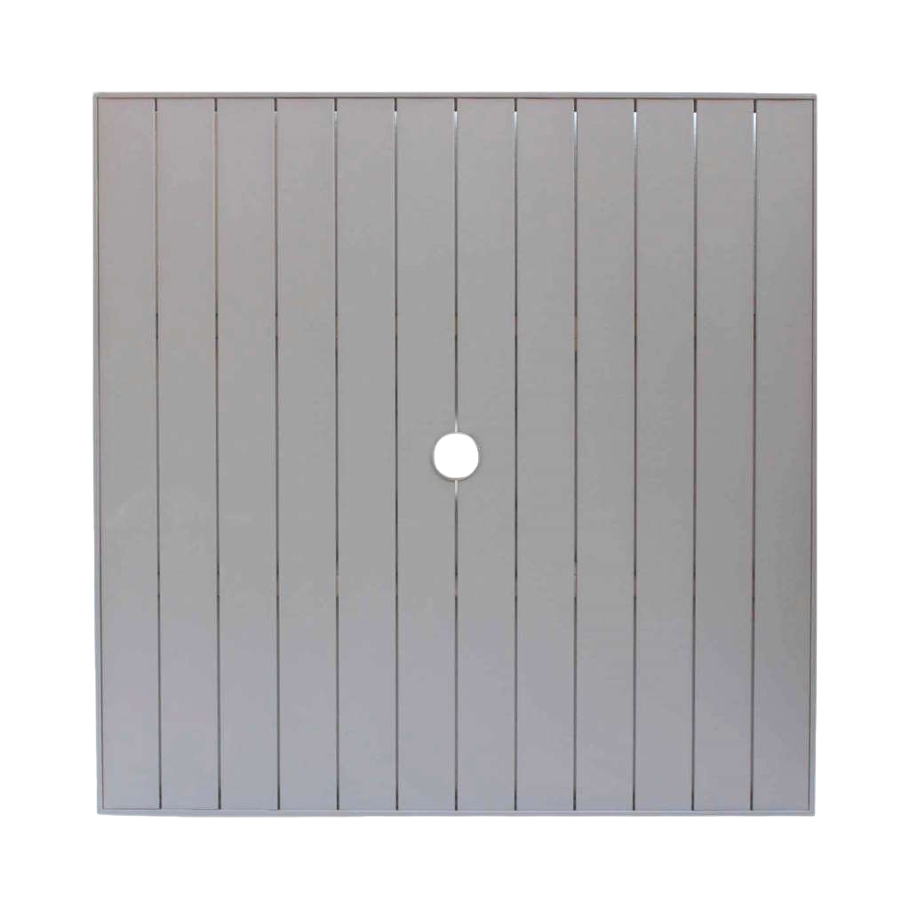 36″ Sq Aluminum Slat Table Top W/UH