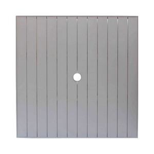 36″ Sq Aluminum Slat Table Top W/UH
