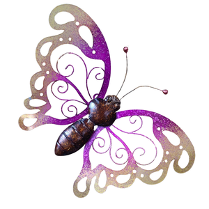 Wall Art Iron and Glass Dragonfly