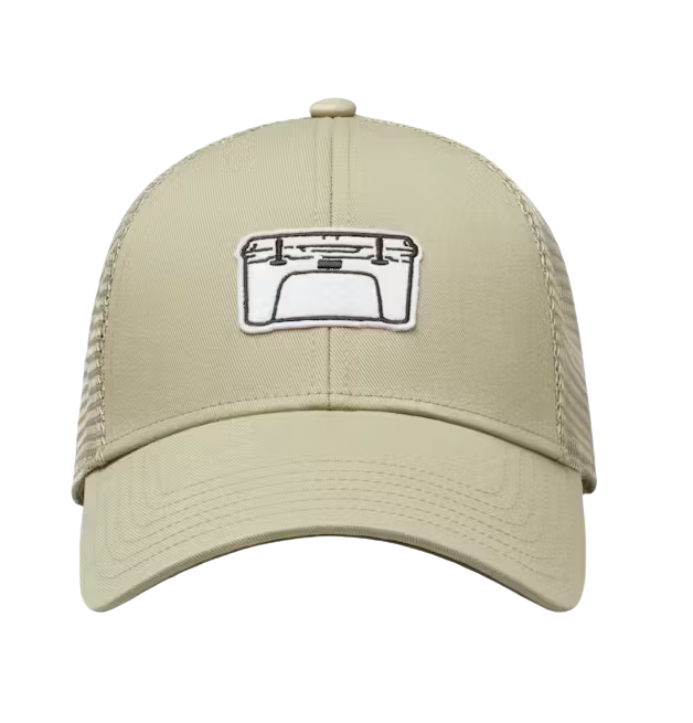 Yeti Badge Low Profile Trucker Hat Khaki
