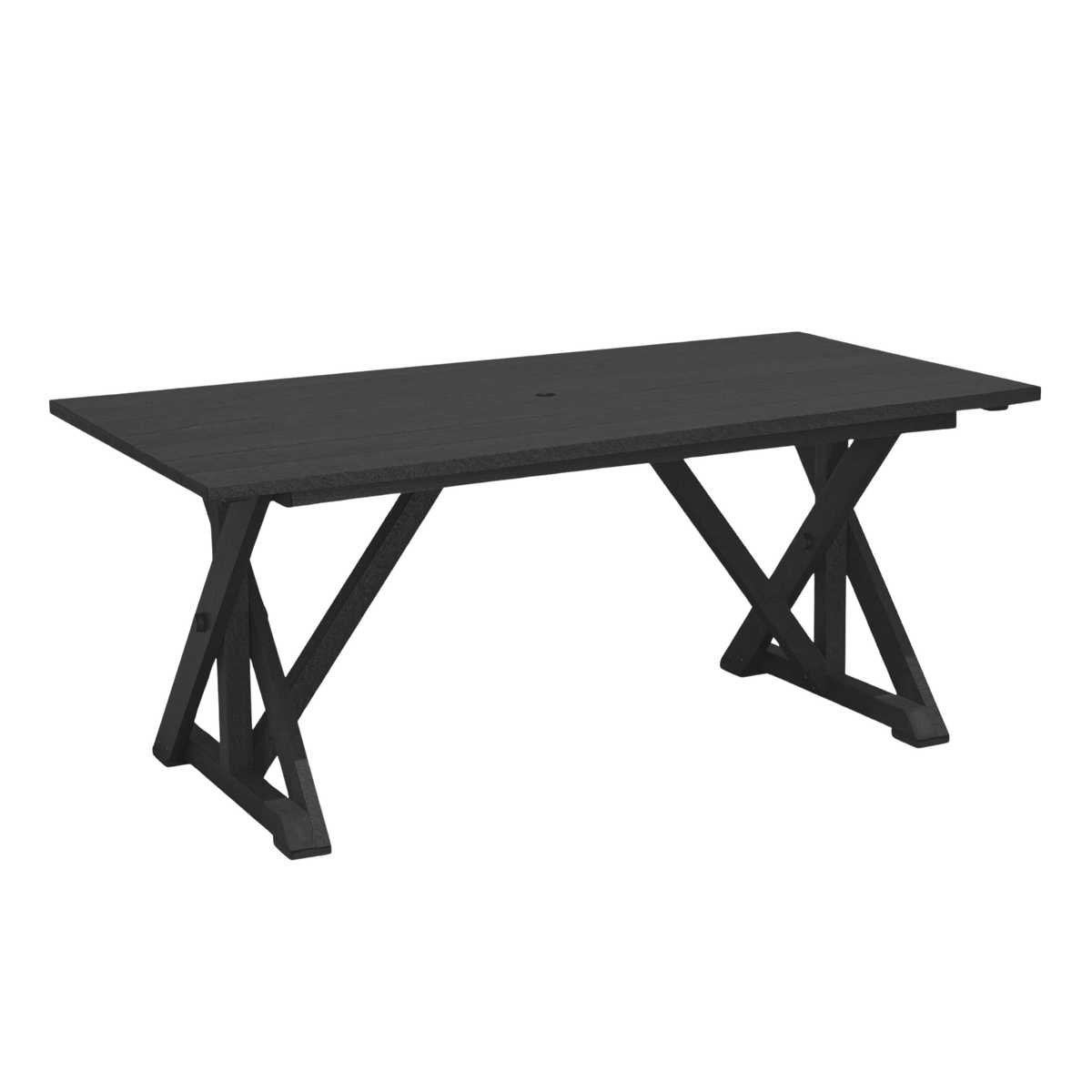 T203 Harvest Wide Dining Table w/2" Umbrella Hole