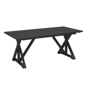 T203 Harvest Wide Dining Table w/2" Umbrella Hole