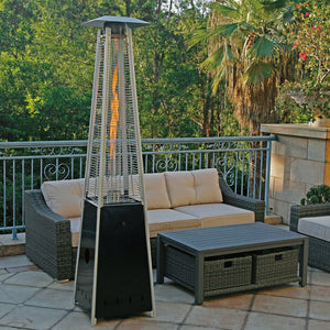 Shinerich Pyramid 40,000 BTU Propane Outdoor Patio Heater: Black