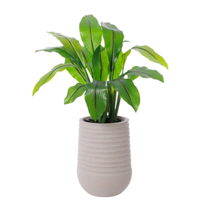 Outdoor Flower Arrangement in Grey Terrazzo Beige