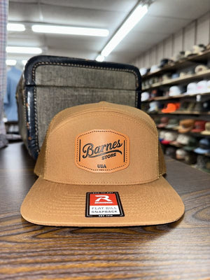 Traeger 7-Panel Leather Patch Flat Brim-Hat