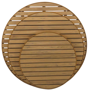 36″ Rd Teak Durawood Table Top W/UH