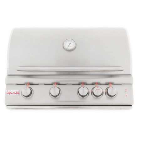 Blaze 32-Inch 4-Burner LTE Gas Grill with Rear Burner and Built-in Lighting System - NG