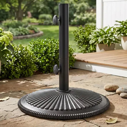 50lbs Cast Iron Classic Umbrella Base: Black