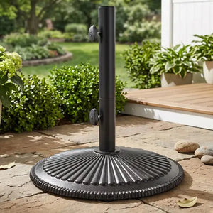 50lbs Cast Iron Classic Umbrella Base: Black