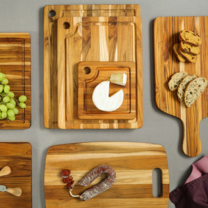 TeakHaus Marine Carving Board Corner Hole & Juice Canal